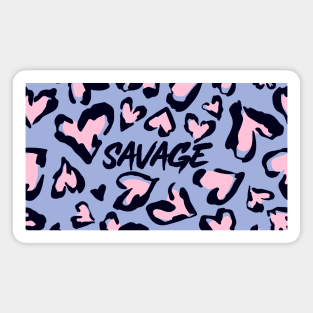 Cute Leopard Heart Pattern Savage Print Magnet